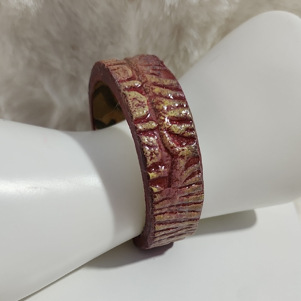 Textured Red Bracelet